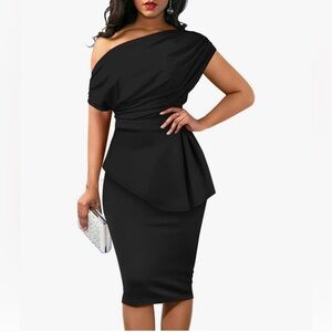 Elegant Black Off-Shoulder Dress